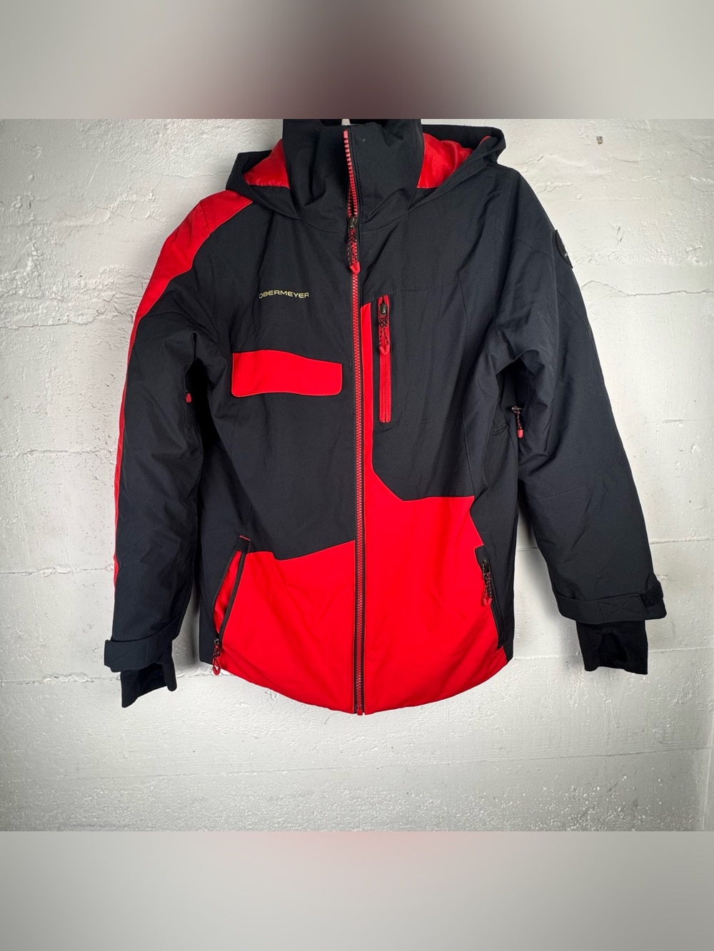 Obermeyer Black Red Obermeyer Axel Ski Jacket "Brakelight" Teen Large  14-16
